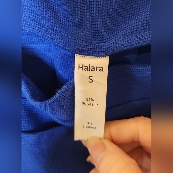 HALARA Vibrant Blue Knit Wide Leg Jumpsuit. Size Small. EUC - Picture 5 of 11